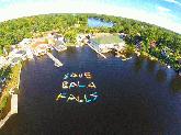 Recent Protest in Canoes on the high side of the Falls, photo John Wright, North 45 Communications